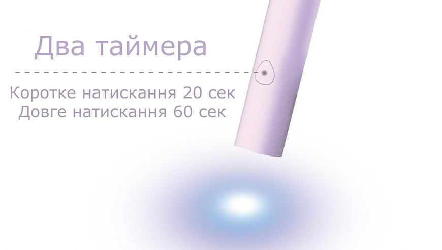 УФ ліхтарик для манікюра з підставкою блакитний